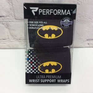 Performa Batman Logo Ultra Premium Wrist Support Wraps 18" Weight Lifting Sporty